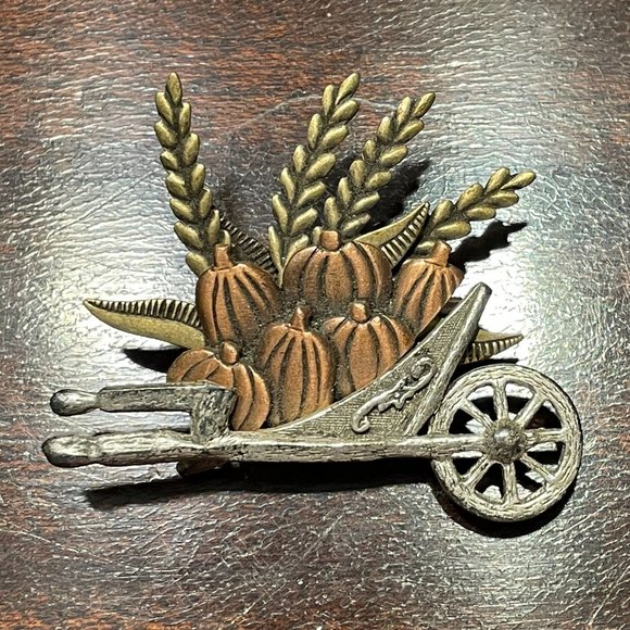 Vintage Fall Harvest Brooch - Picture 1 of 3